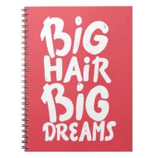 Caderno Espiral É sonhos grandes do cabelo grande