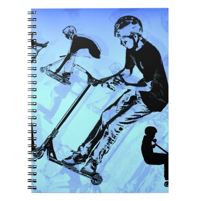 Caderno Espiral É tudo sobre o Patinete! - Truques de Patinete (Frente)