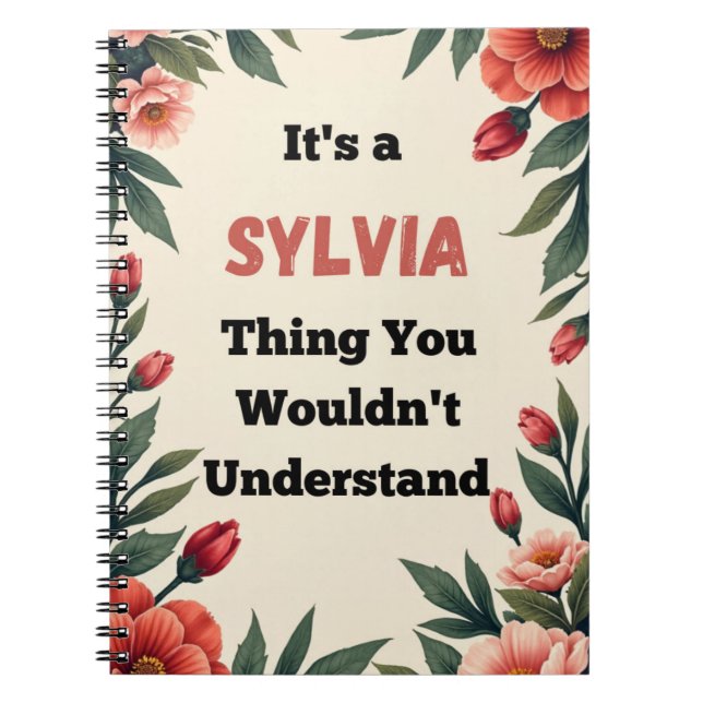 Caderno Espiral É uma Coisa de Sylvia que Você Não Entenderia (Frente)