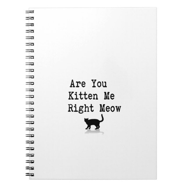 Caderno Espiral É você gatinho mim Meow direito (Frente)