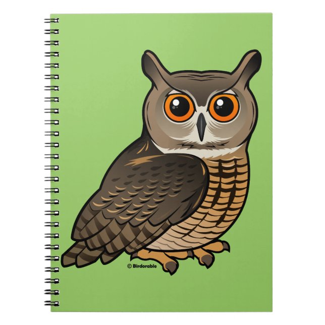 Caderno Espiral Eagle-Coruja euro-asiática (Frente)