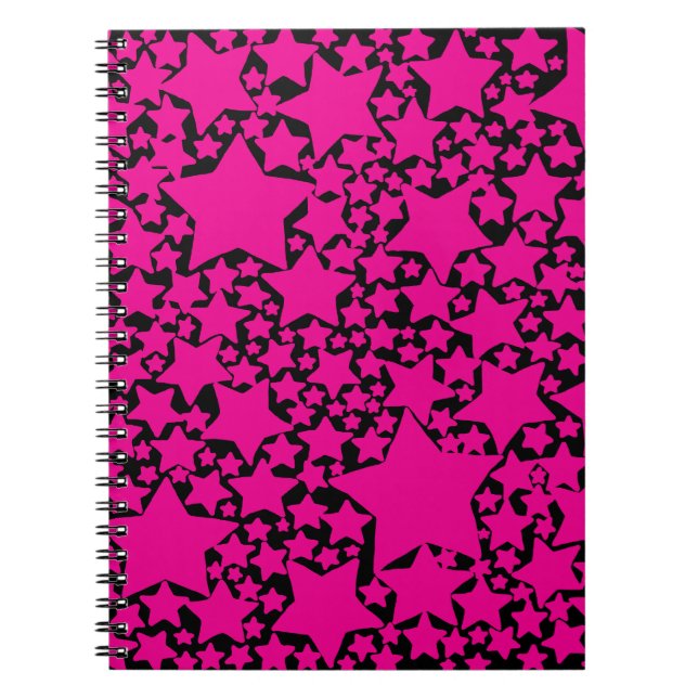 Caderno Espiral Ebb and Flow 2 em Magenta e Preto (Frente)