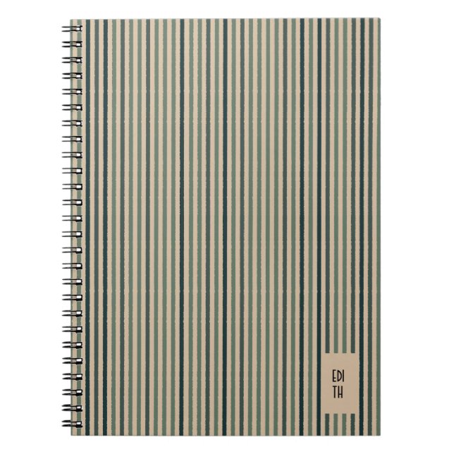 Caderno Espiral Echo Trails Matcha Green Strike Diário (Frente)