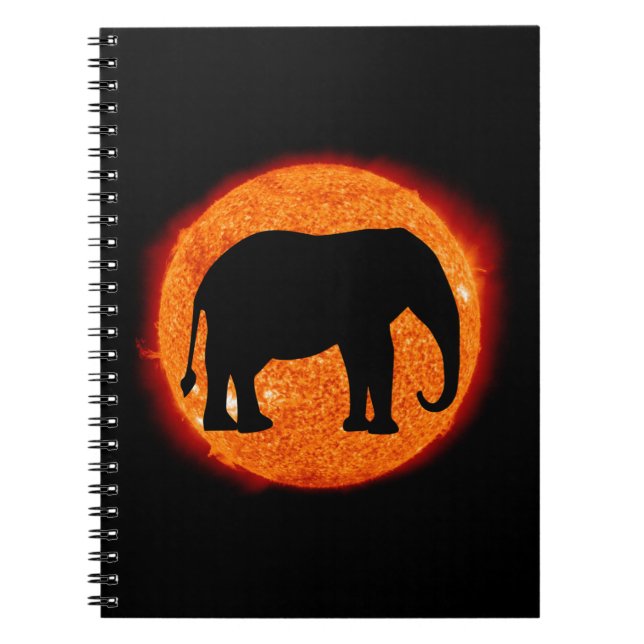 Caderno Espiral Eclipse Solar do Perfil do Elefante (Frente)