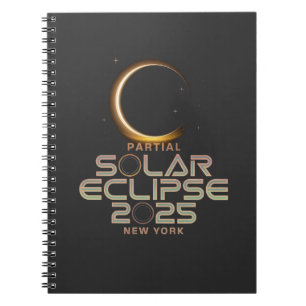 Caderno Espiral Eclipse Solar Parcial 2025 Astronomy Event