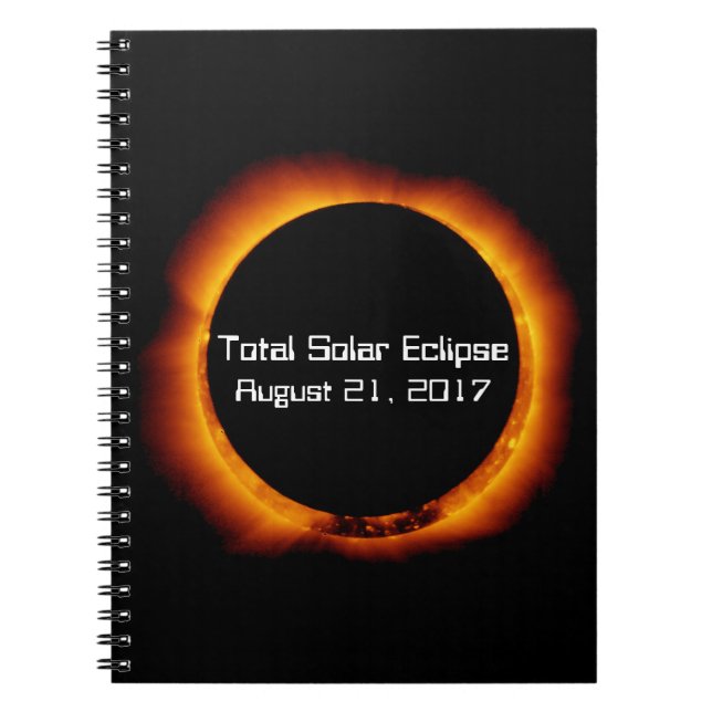 Caderno Espiral Eclipse Solar Total 2017 (Frente)