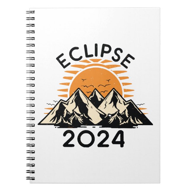 Caderno Espiral Eclipse Solar Total 2024 (Frente)