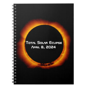 Caderno Espiral Eclipse Solar Total 2024
