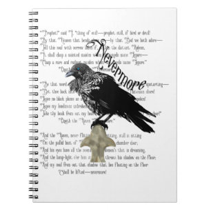 Caderno Espiral Edgar Allan Poe é o Raven