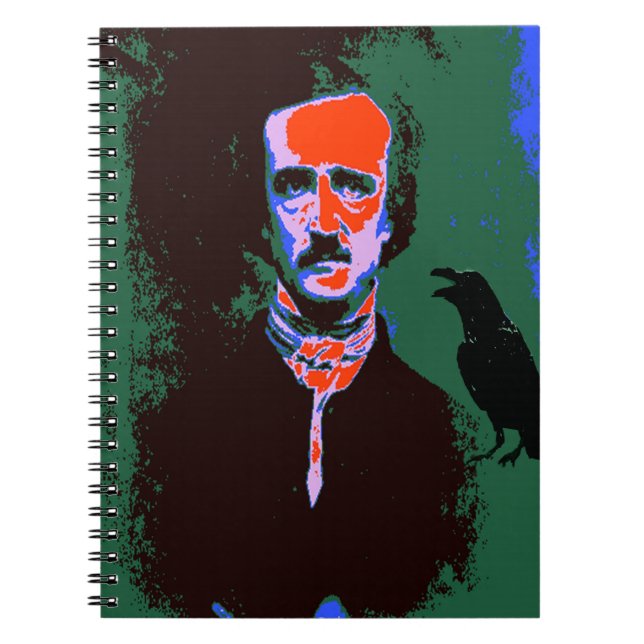 Caderno Espiral Edgar Allan Poe Pop Art (Frente)
