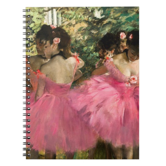 Caderno Espiral Edgar Degas - Dançarinos a rosa (Frente)
