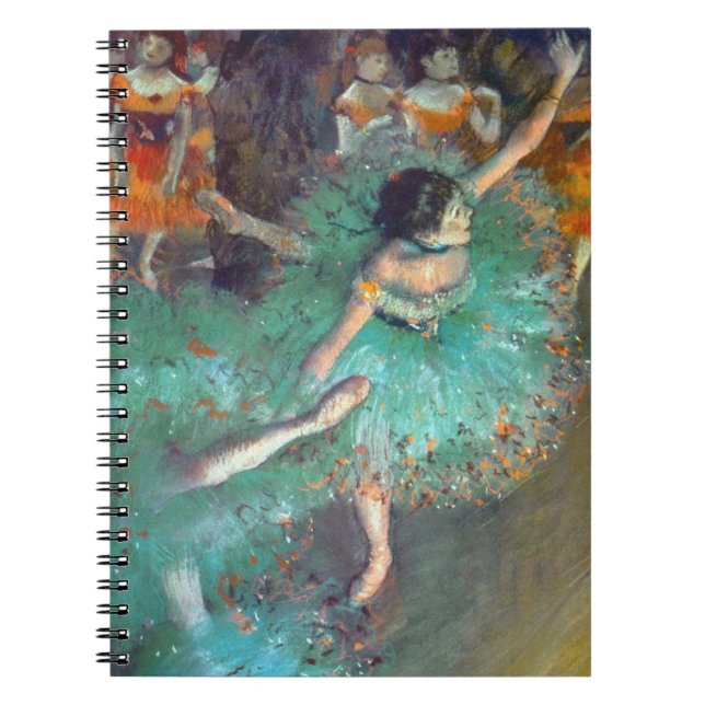 Caderno Espiral Edgar Degas - Os Dançarinos Verdes - Dança Balé (Frente)