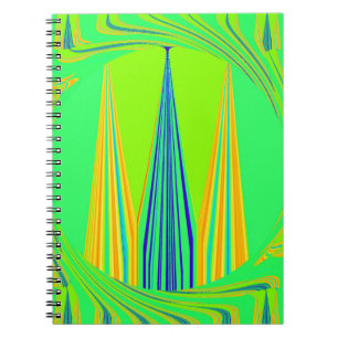 Caderno Espiral Edgy Geometry Neon Design