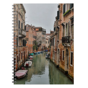 Caderno Espiral Edifícios ao longo dos canais de Veneza