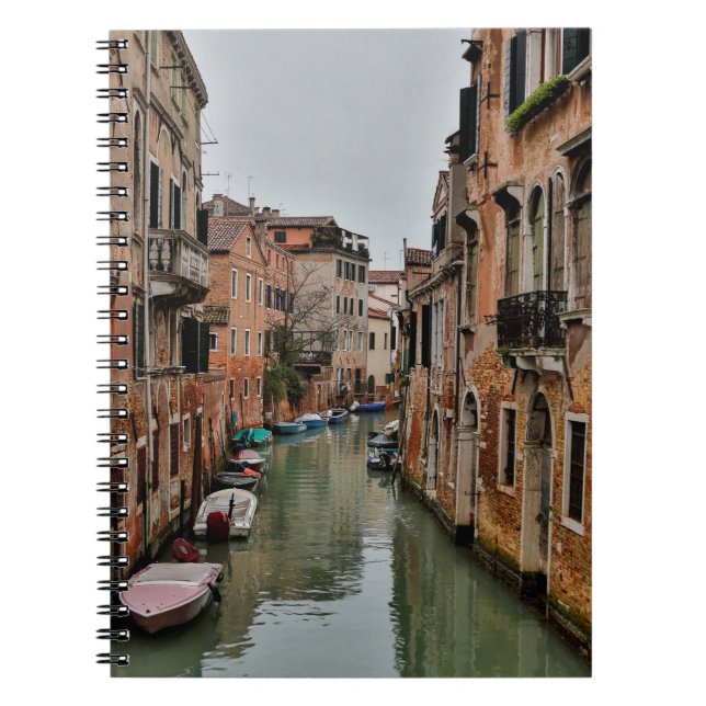 Caderno Espiral Edifícios ao longo dos canais de Veneza (Frente)