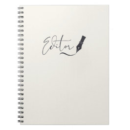 Caderno Espiral Editor Script Notebook – Caneta de Escrita Minimal