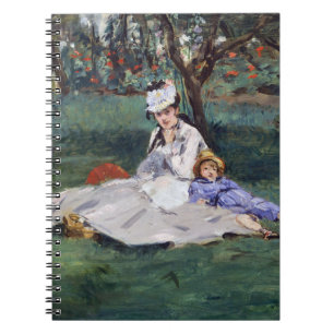 Caderno Espiral Edouard Manet - A família Monet em seu jardim