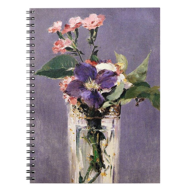 Caderno Espiral Edouard Manet - Pinks e Clematis, (Frente)