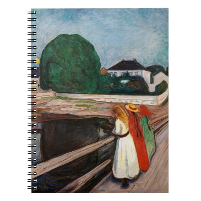 Caderno Espiral Edvard Munch - As Raparigas na Ponte (Frente)