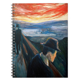 Caderno Espiral Edvard Munch - Humor Doente no Sunset, Desespero 1
