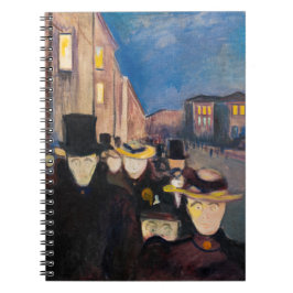 Caderno Espiral Edvard Munch - Noite em Karl Johan Street