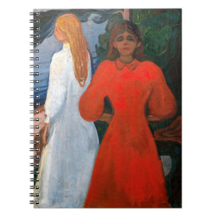 Caderno Espiral Edvard Munch - Vermelho e Branco