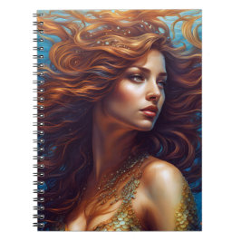 Caderno Espiral Eetérea Sereia Art Impressão Fantasy Underwater Se