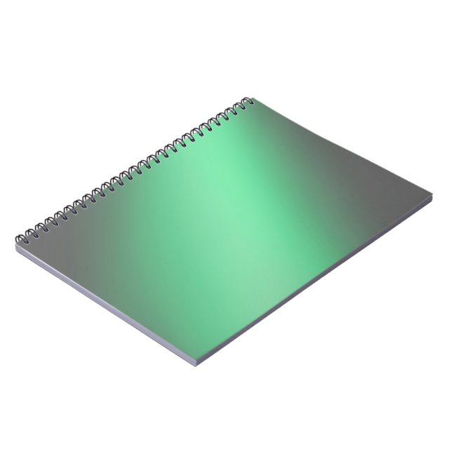 Caderno Espiral Efeito de luz verde da Cinza (Left Side)