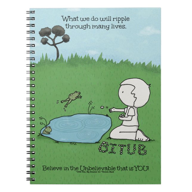 Caderno Espiral Efeito de réplica (Frente)