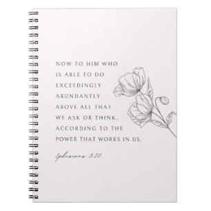 Caderno Espiral Éfesianos 3:20 Excedentemente Abuentamente