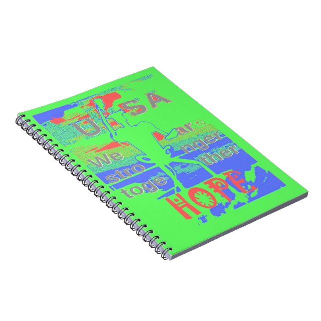 Caderno Espiral Eficácia da ECO EUA Hillary Hope Nós somos mais fo (Lado Direito)