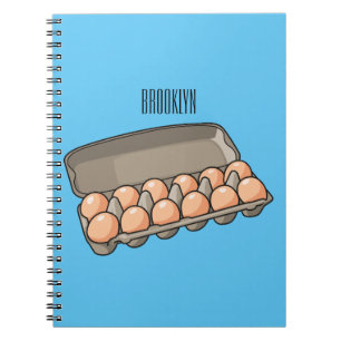Caderno Espiral Egg carton cartoon illustration