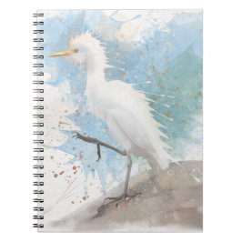 Caderno Espiral Egret aquarela