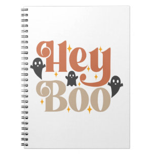 Caderno Espiral Ei Boo Boho Halloween Ei Boo Fantasma