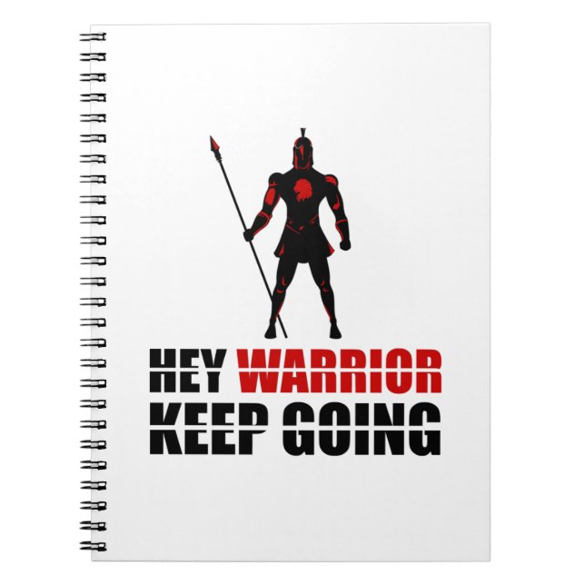 Caderno Espiral Ei guerreiro continue (Frente)