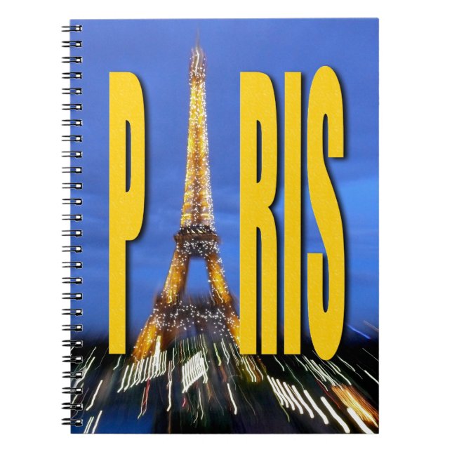 Caderno Espiral Eiffel Tower Paris França (Frente)