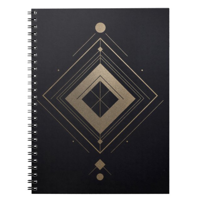Caderno Espiral Eixo Dourado (Frente)