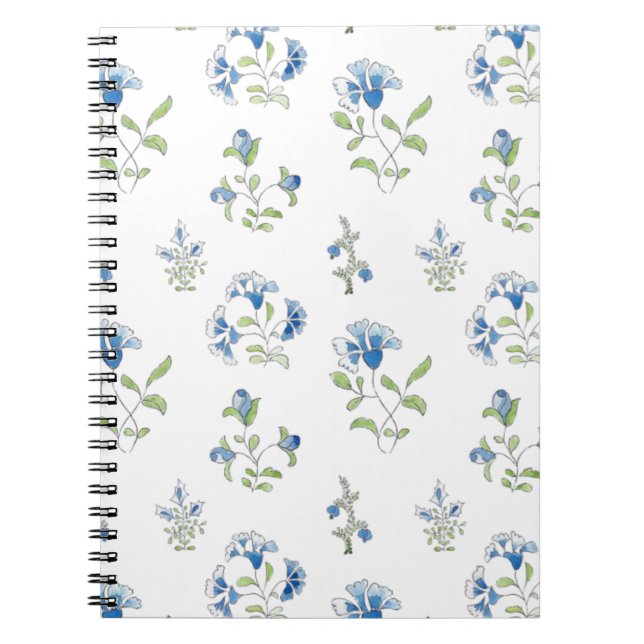 Caderno Espiral El jardín en azules (Frente)