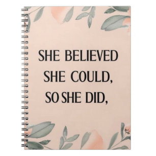 Caderno Espiral Ela acreditava em flores silvestres de notebook mi