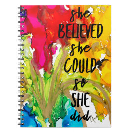 Caderno Espiral Ela Acreditava no Diário de Notebook Spiral de Amp