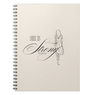 Caderno Espiral Ela é Forte Provérbios 31:25