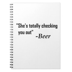 Caderno Espiral "Ela está te dando uma olhada" - Cerveja