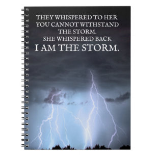 Caderno Espiral Ela Gritou De Volta Eu Sou A Tempestade