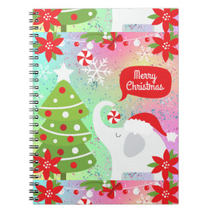Caderno Espiral Elefante branco de Natal
