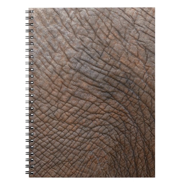 Caderno Espiral Elefante castanho em fotografia fechada (Frente)