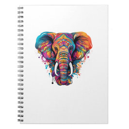 Caderno Espiral Elefante Colorido
