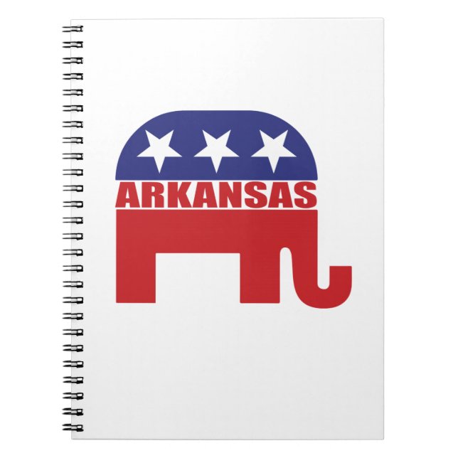 Caderno Espiral Elefante do republicano de Arkansas (Frente)