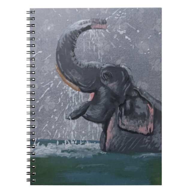 Caderno Espiral Elefante Fofo (Frente)