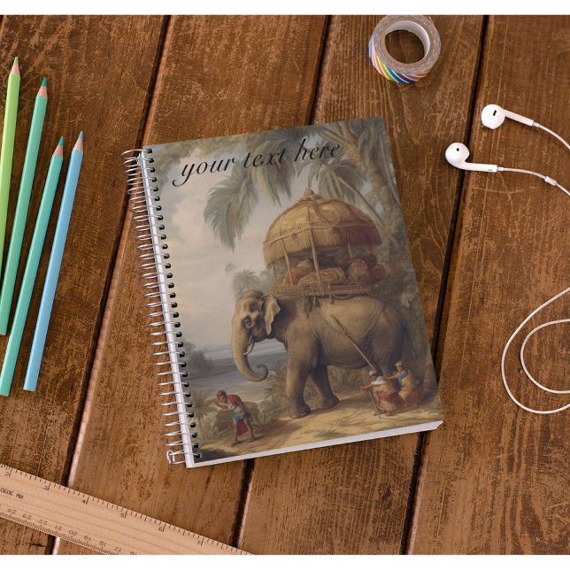 Caderno Espiral Elefante Imperial Personalizado & Comoite Real (Criador carregado)