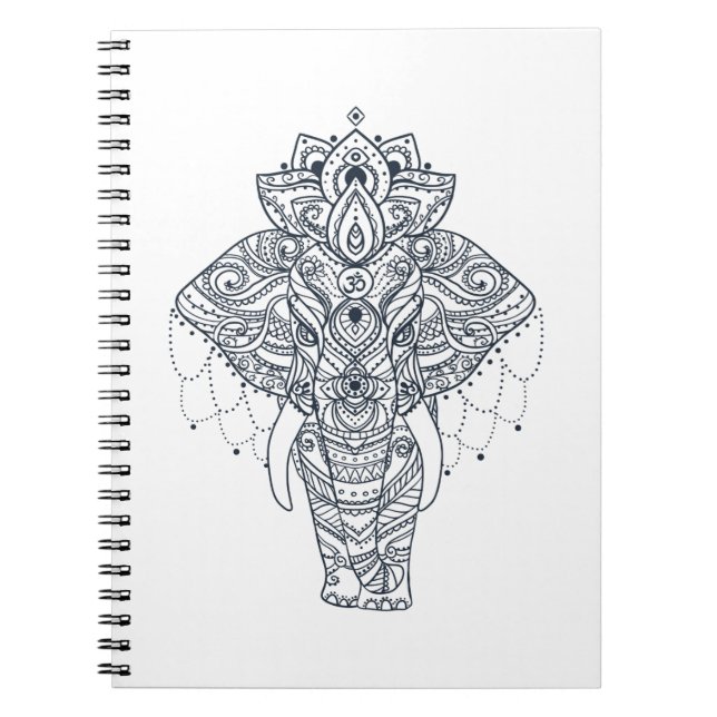 Caderno Espiral Elefante inspirado (Frente)